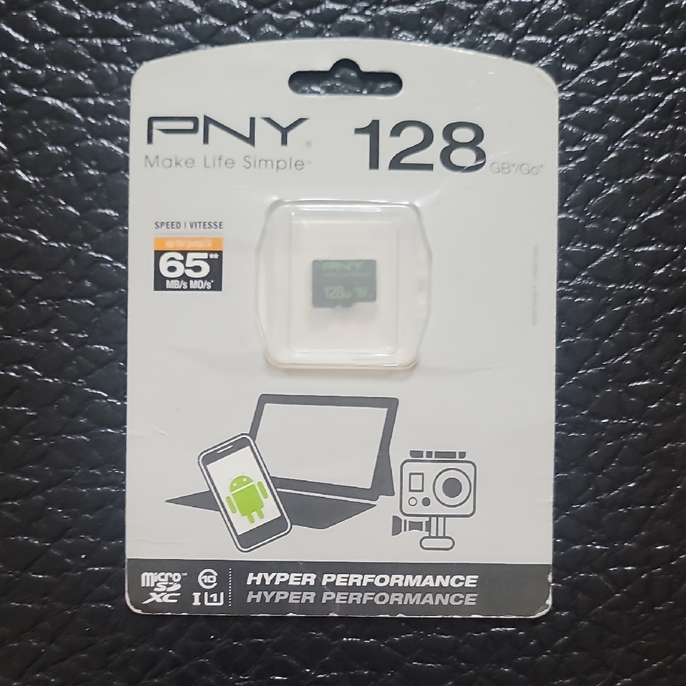 PNY 128GB 65x Black MicroSD Memory Card